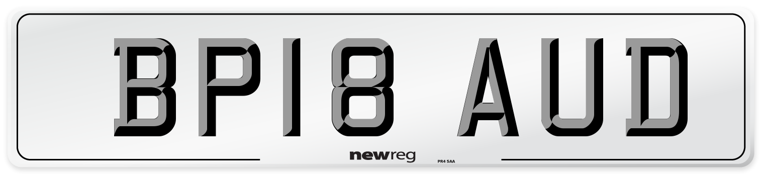 BP18 AUD Number Plate from New Reg